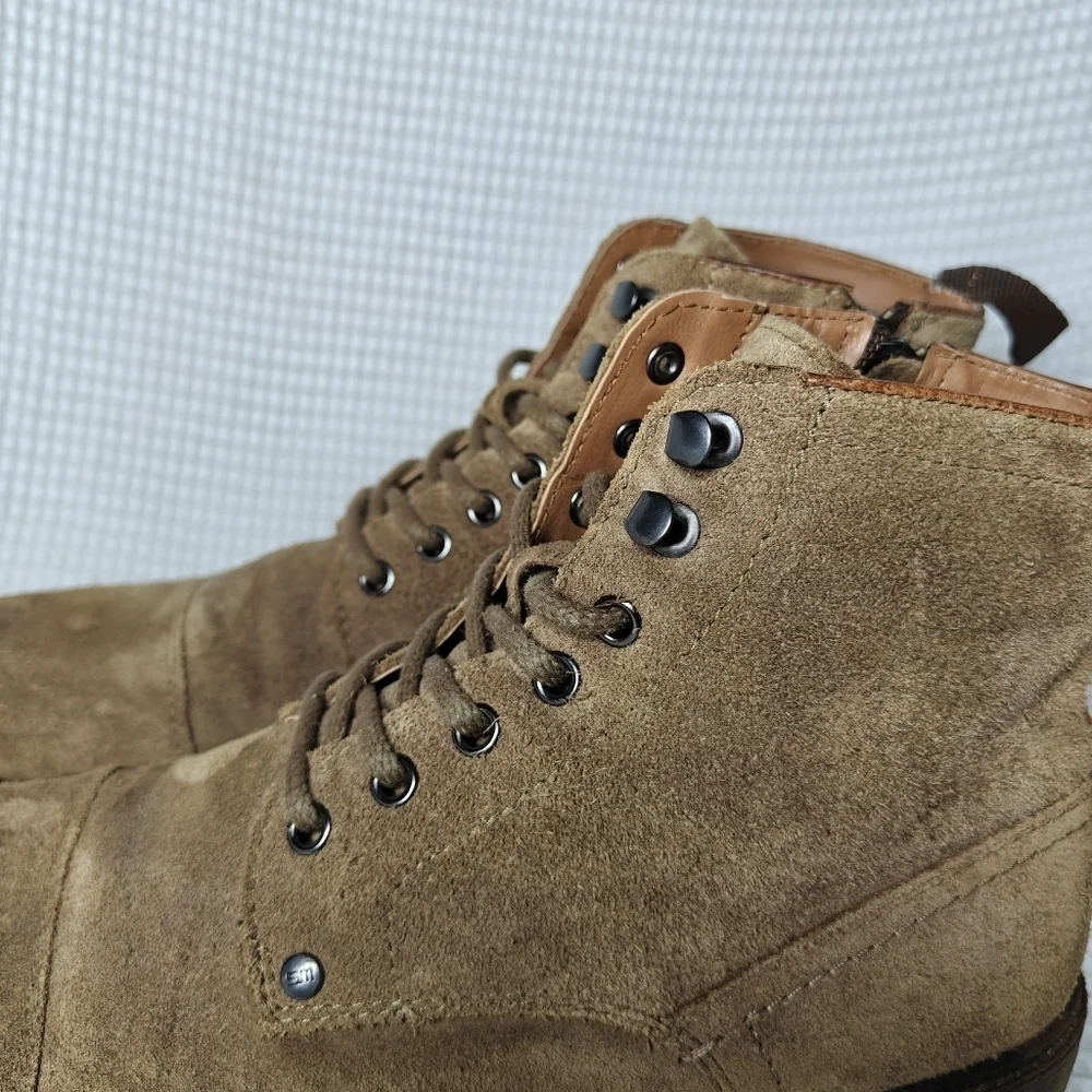 Steve Madden Packer Cap Toe Suede Chukka Boot In Dark Taupe Suede Men's Size 10